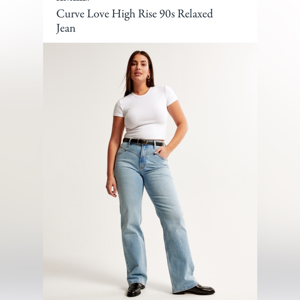 Abercrombie & Fitch Curve Love High Rise 90s Relaxed Jean 4L/27L